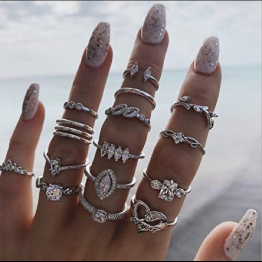 Women's Stacking Rings Set, Stackable Joint Finge… - image 1